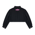 Toxic Bloom Denim Crop