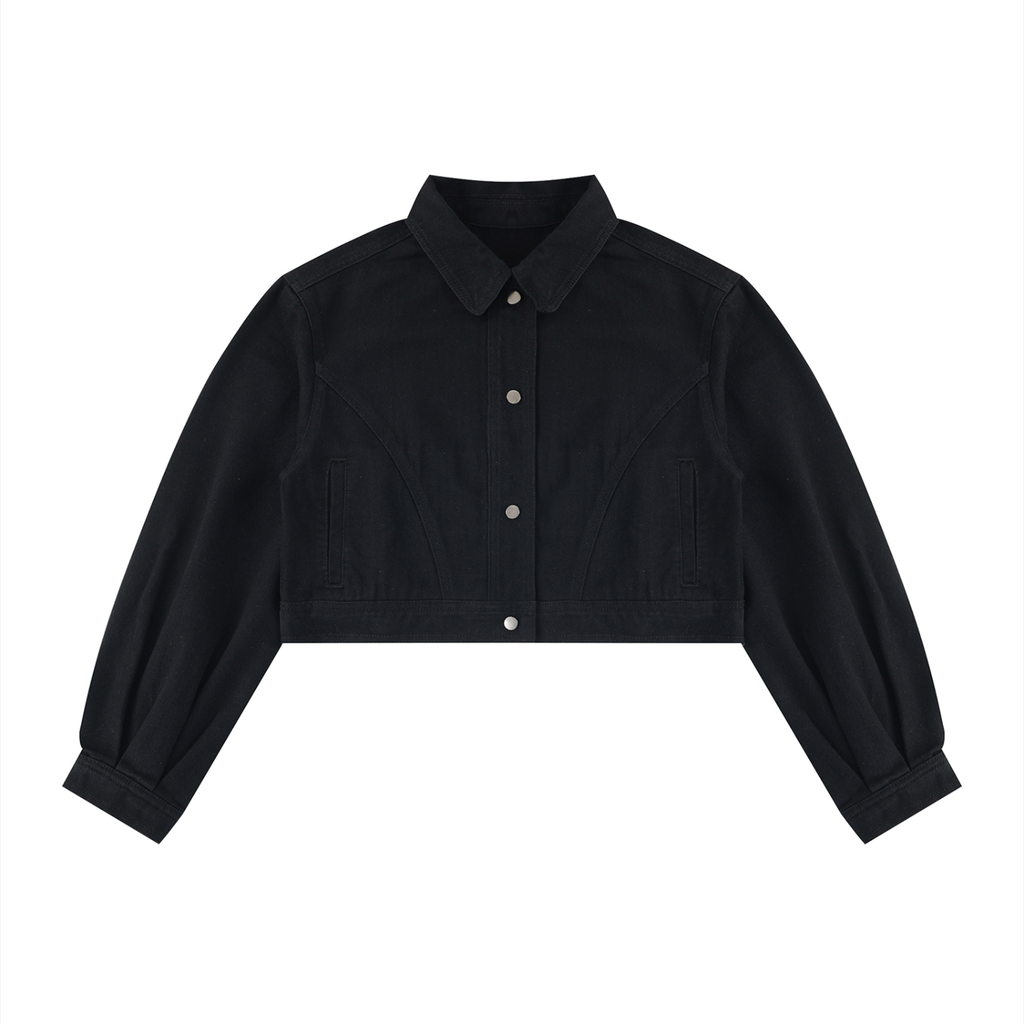 Toxic Bloom Denim Crop
