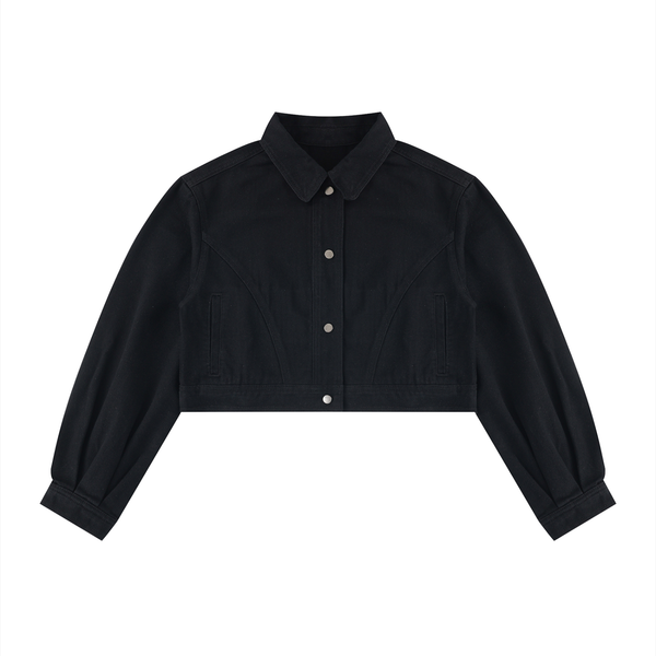 Toxic Bloom Denim Crop